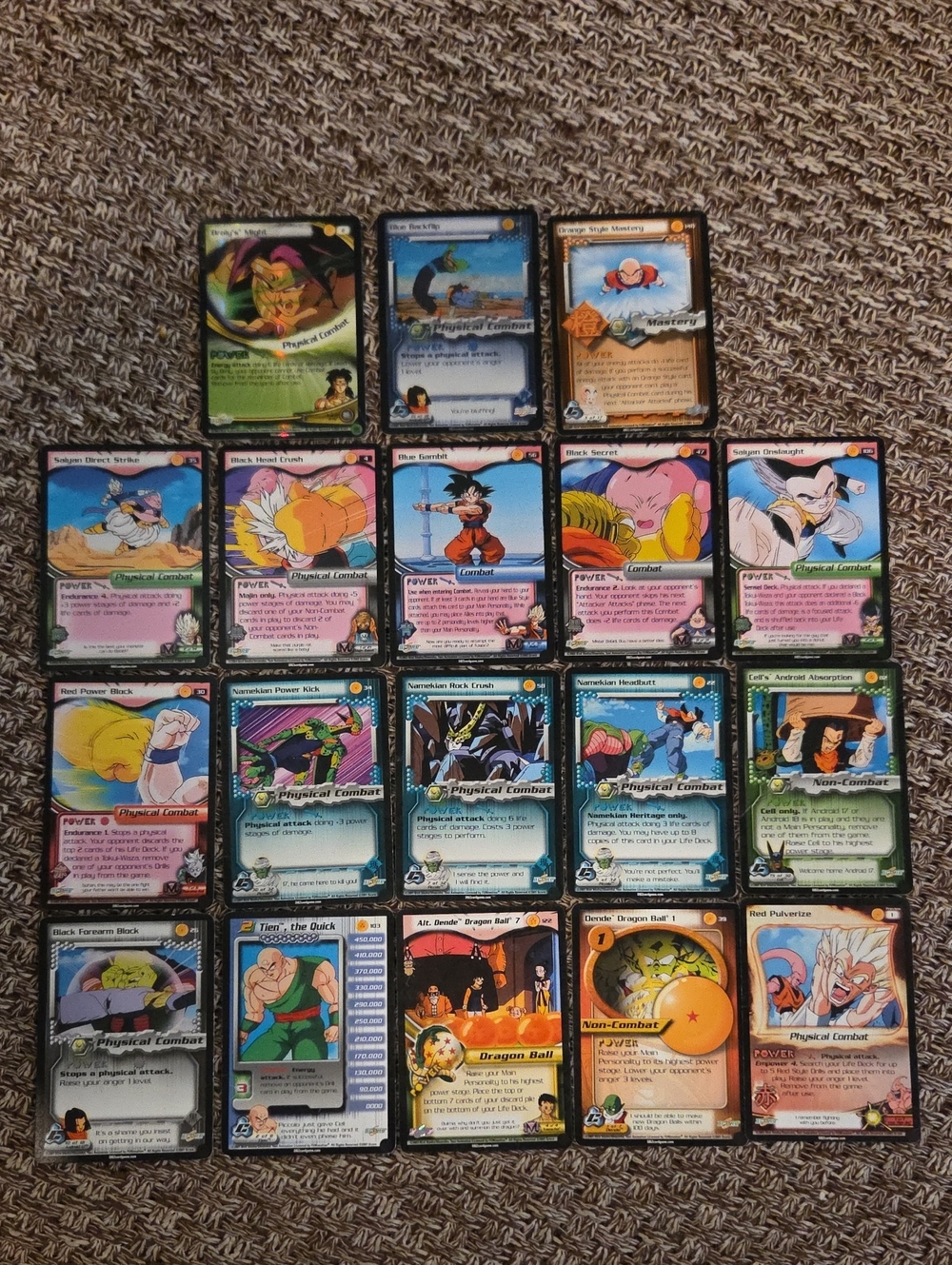 Vintage Dragon Ball Z Collectible Card Lot - Multi-Color 18 Cards CCG